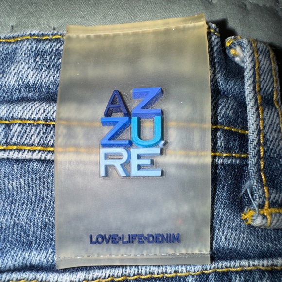 Azzure Denim Jeans with Unique Pattern. Size 34 GUC - Picture 8 of 9